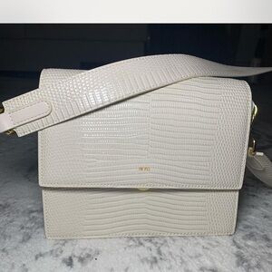 JW PEI Cream Textured Crossbody Bag